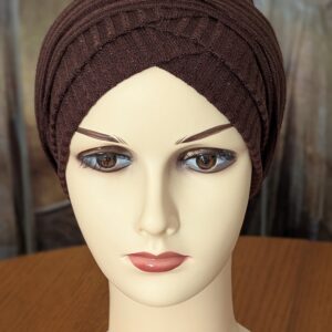 Turban à nouer - chic style tricot côtelé