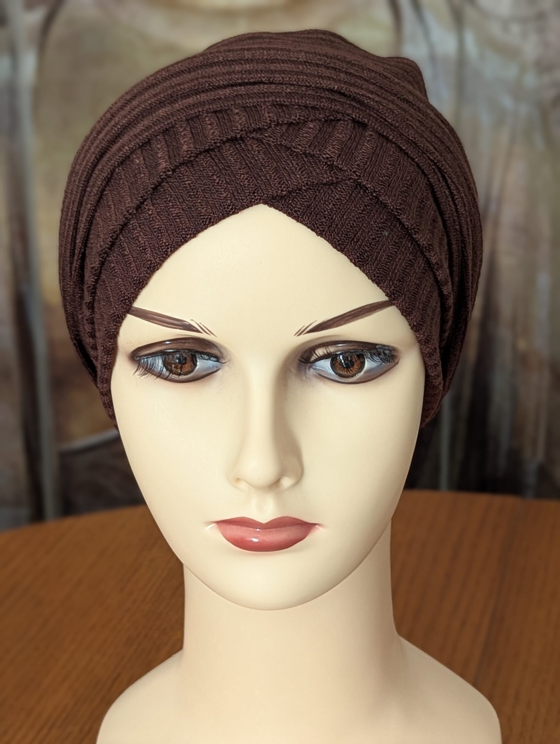 Turban à nouer - chic style tricot côtelé
