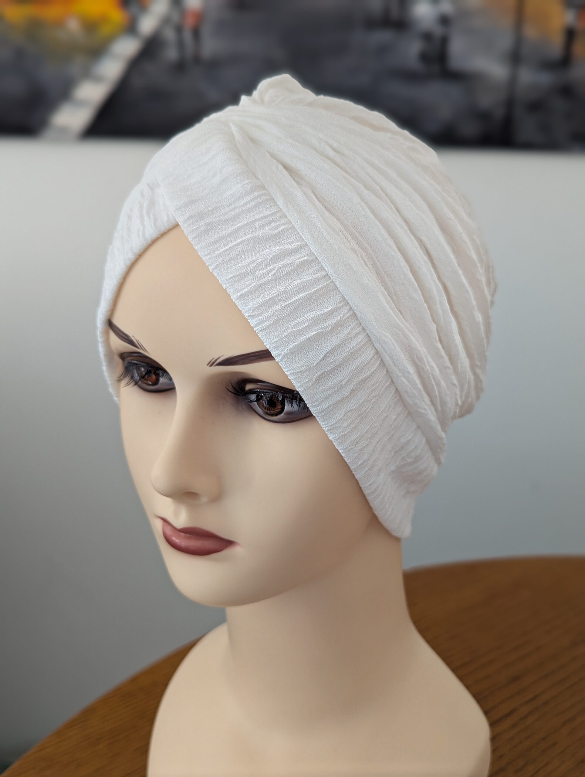 Bonnet turban préformé style froissé – Image 4