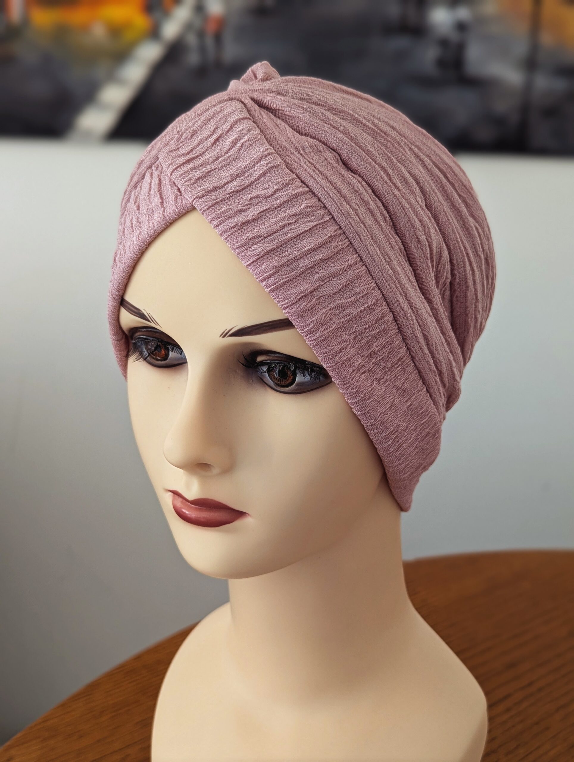 Bonnet turban préformé style froissé – Image 6