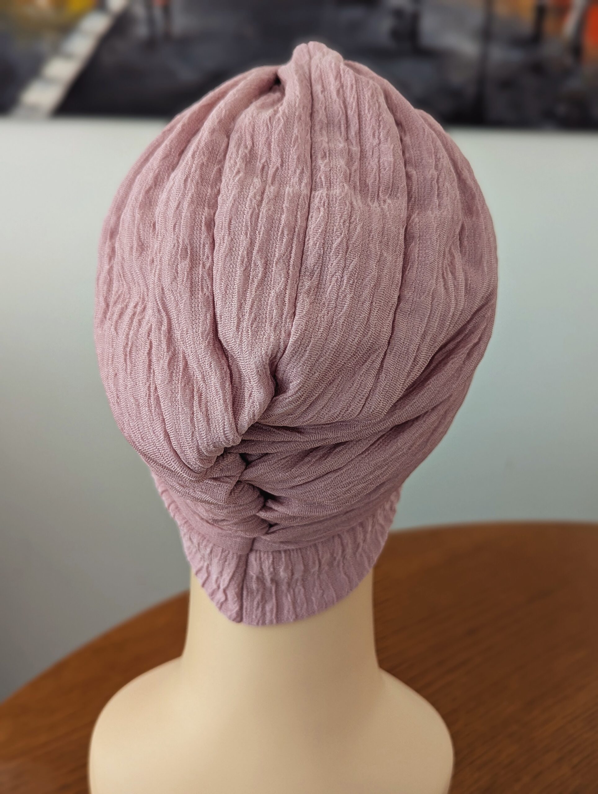 Bonnet turban préformé style froissé – Image 7