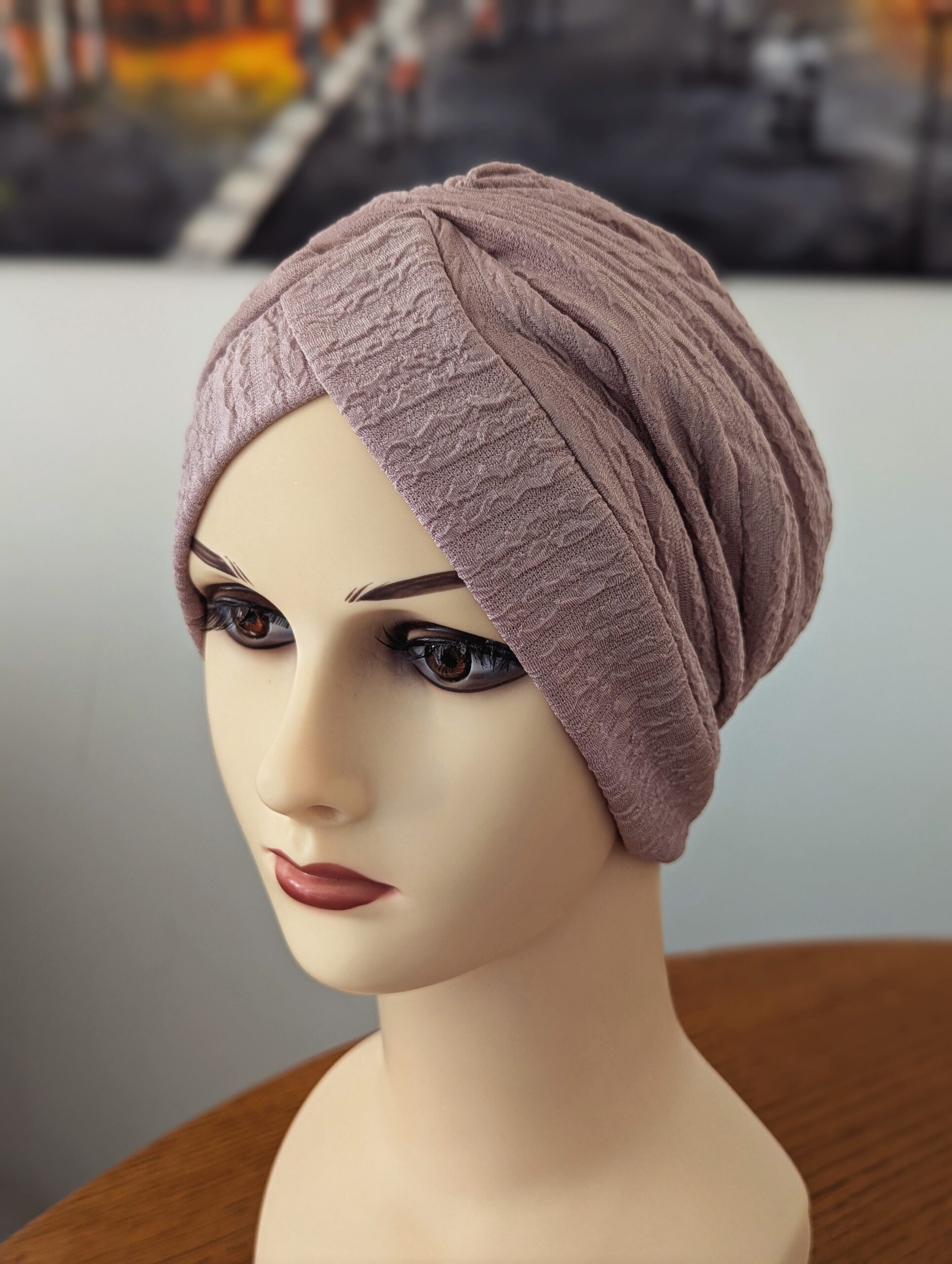 Bonnet turban préformé style froissé – Image 8