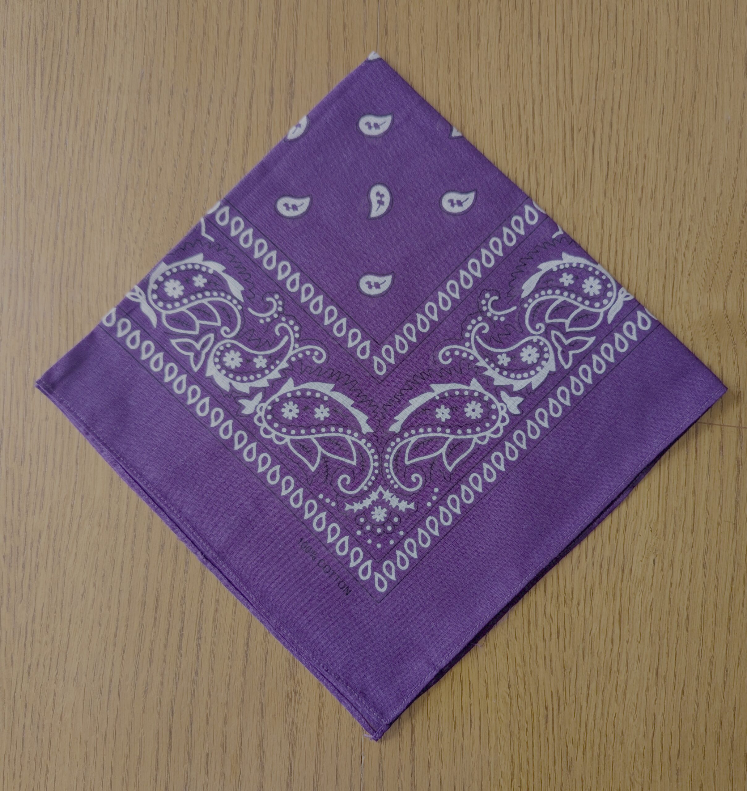 Bandana léger en coton 52x52cm - motif paisley cachemire – Image 2
