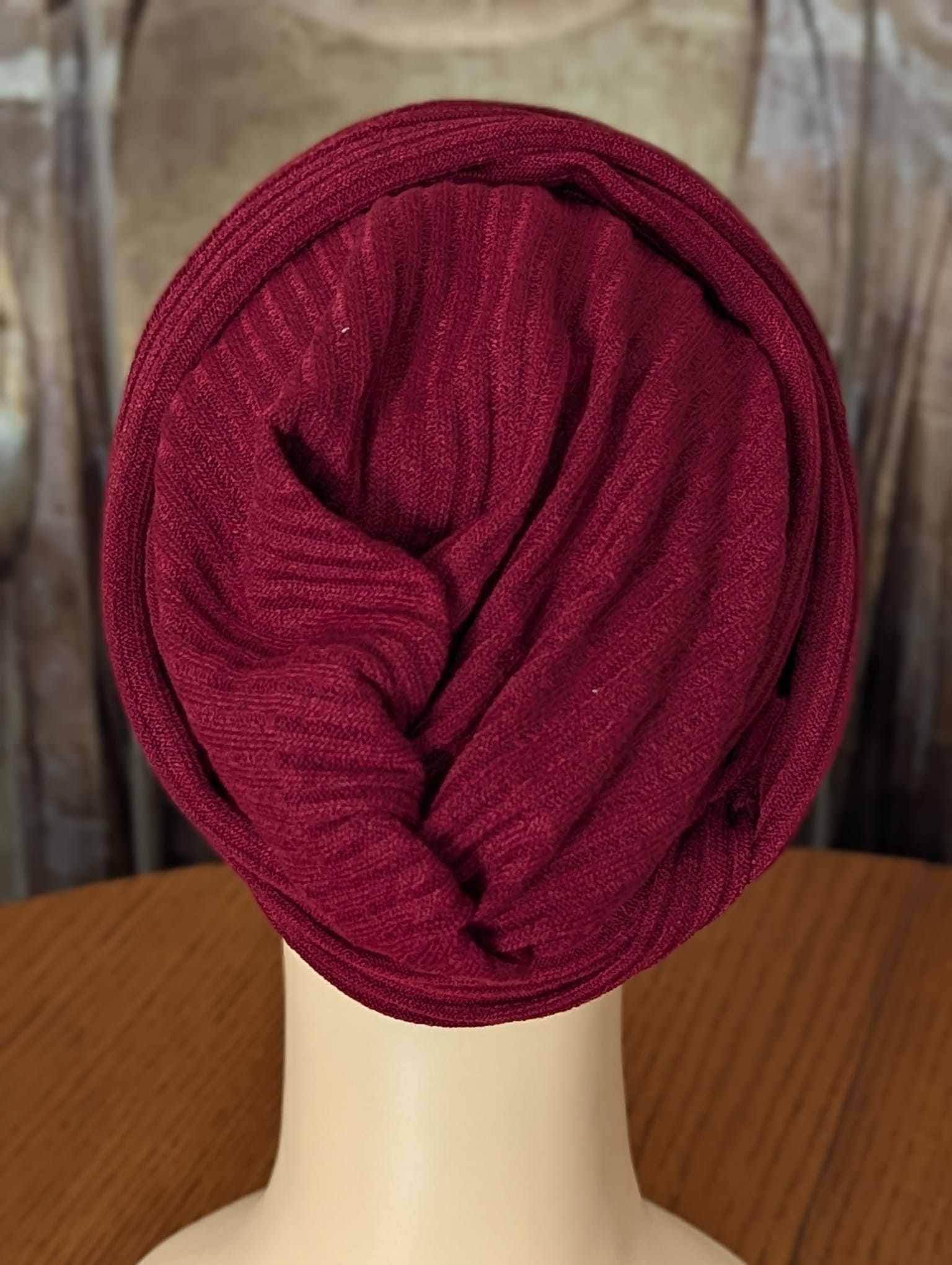 Turban à nouer - chic style tricot côtelé – Image 5