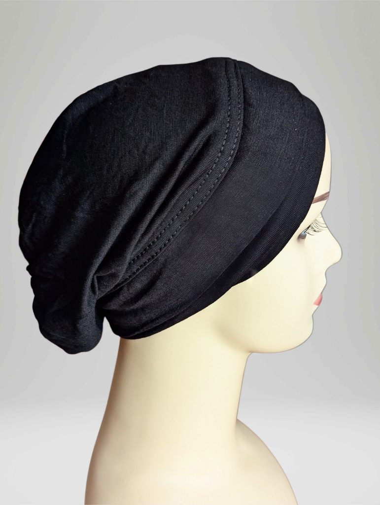 Bonnet souple croisé toucher coton - chimio, hijab, alopécie – Image 2